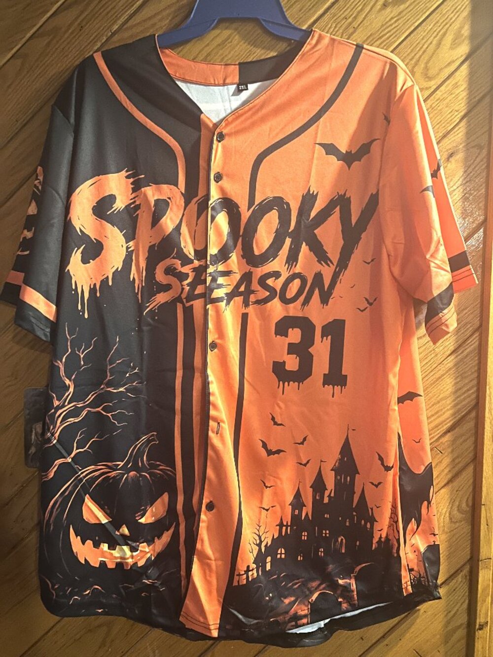 NWOT Halloween Baseball Style Shirt Unisex 2XL
